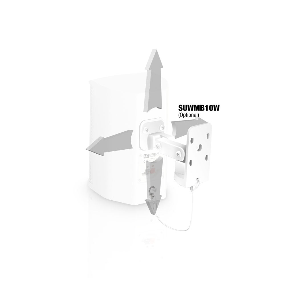 LD Systems SAT 42 G2 Højttalersæt RMS (Hvid, 60W, 8 Ohm)