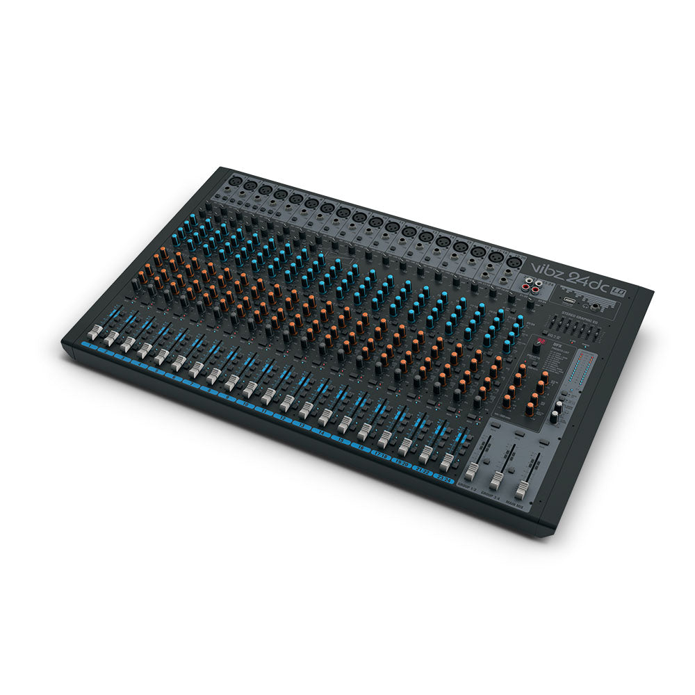 LD Systems VIBZ 24 DC - 24-kanals mixerkonsol med DFX og kompressor