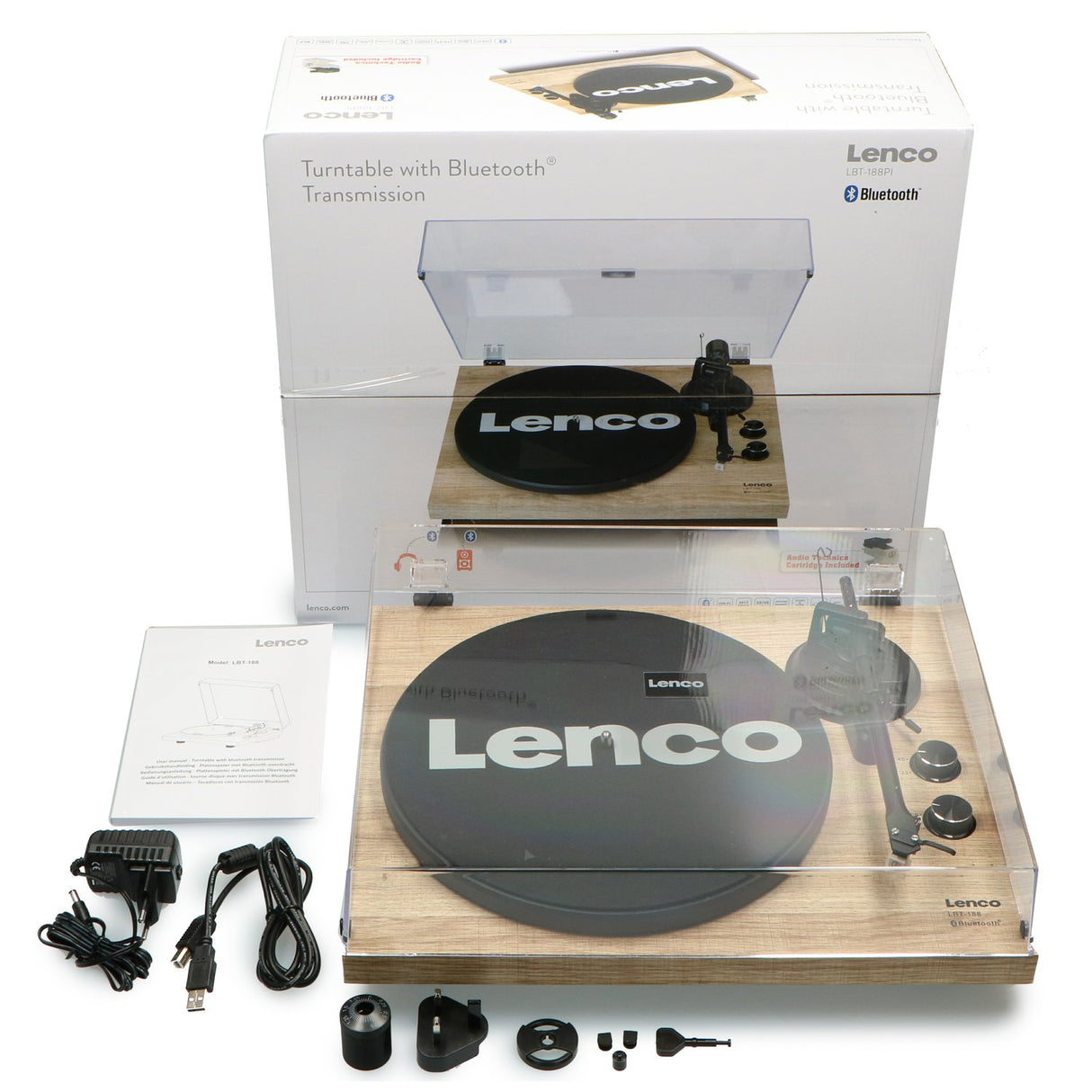 Lenco LBT-188 Bluetooth Pladespiller (Fyrretræ)