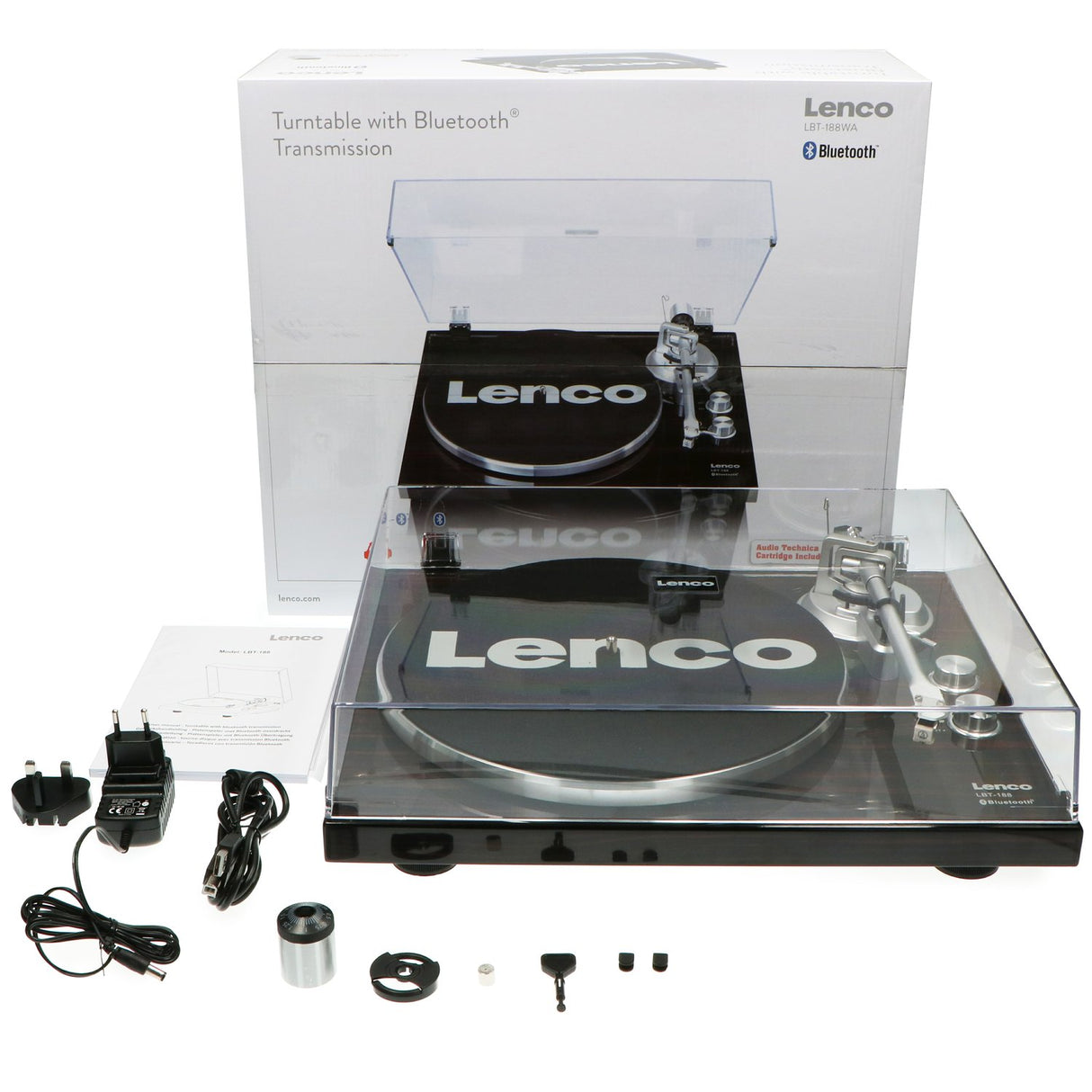 Lenco LBT-188 Bluetooth Pladespiller (Valnød)