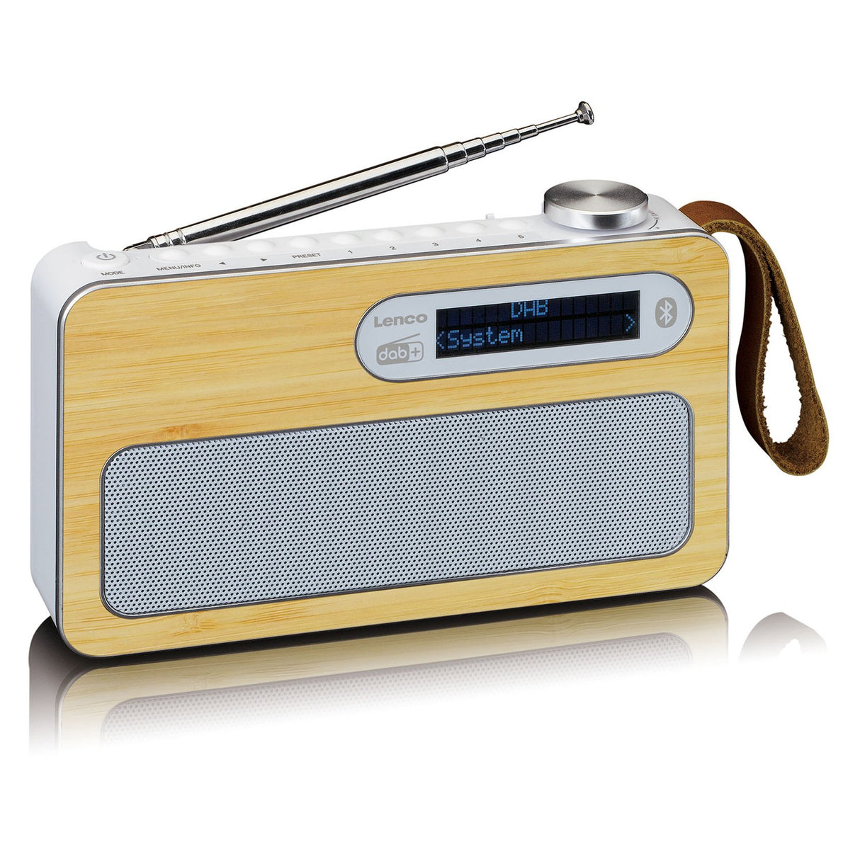 Lenco PDR-040 DAB+ Radio (Bambus/Hvid)