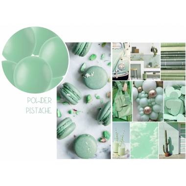 Link Balloner for Guirlander 8 stk. (Mat Pulver Pistache, 33cm)