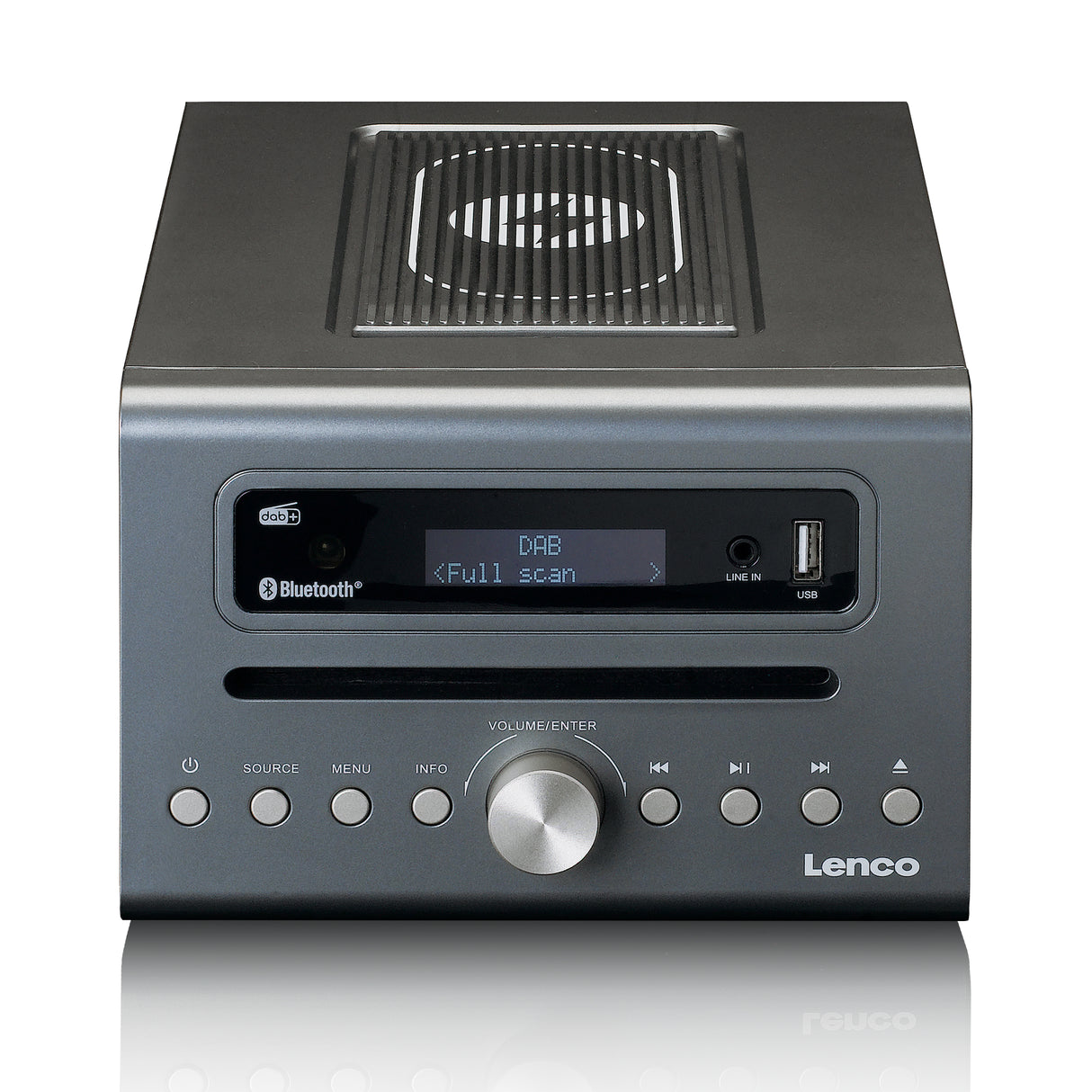 Lenco MC-175SI DAB+CD MP3 Player (Brun/Sølv)