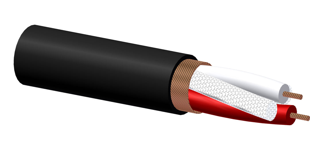 ProCab mikrofonkabel 2 X 0,23 mm² sort - 500 meter