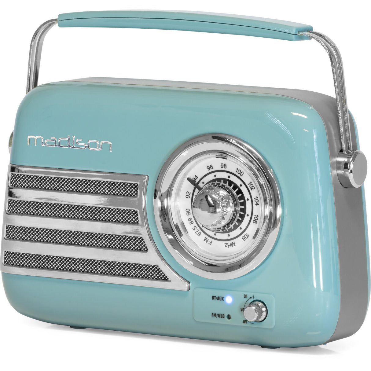 Madison Retro Radio m. Bluetooth og FM (Blå)