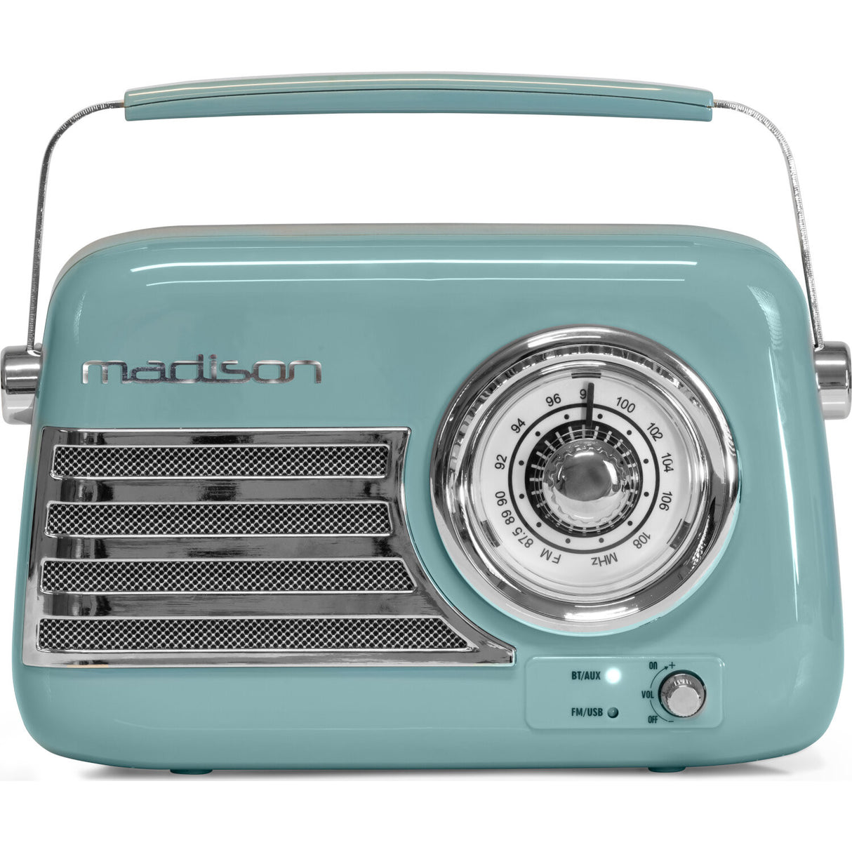 Madison Retro Radio m. Bluetooth og FM (Blå)