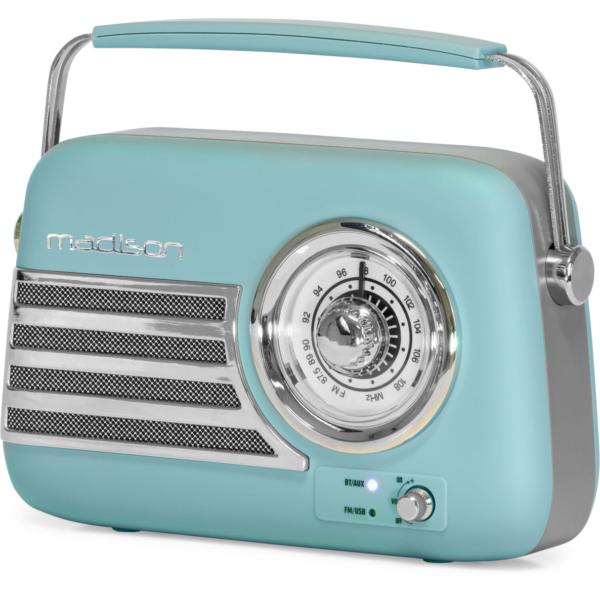 Madison Retro Radio m. Bluetooth og FM (Mat Blå)