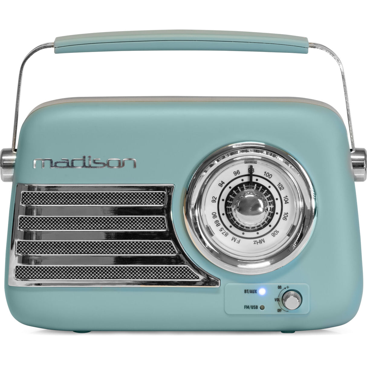 Madison Retro Radio m. Bluetooth og FM (Mat Blå)