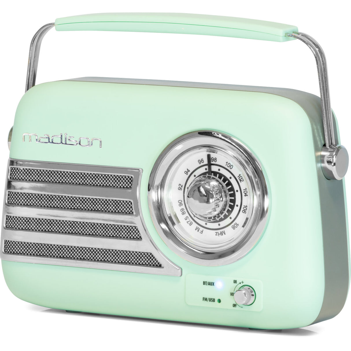 Madison Retro Radio m. Bluetooth og FM (Mat Mint)
