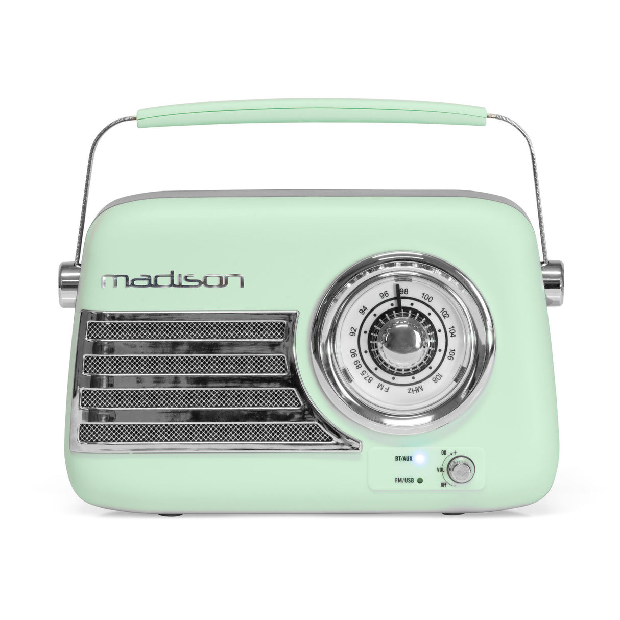 Madison Retro Radio m. Bluetooth og FM (Mat Mint)