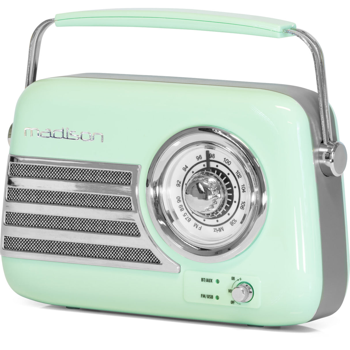 Madison Retro Radio m. Bluetooth og FM (Mint)