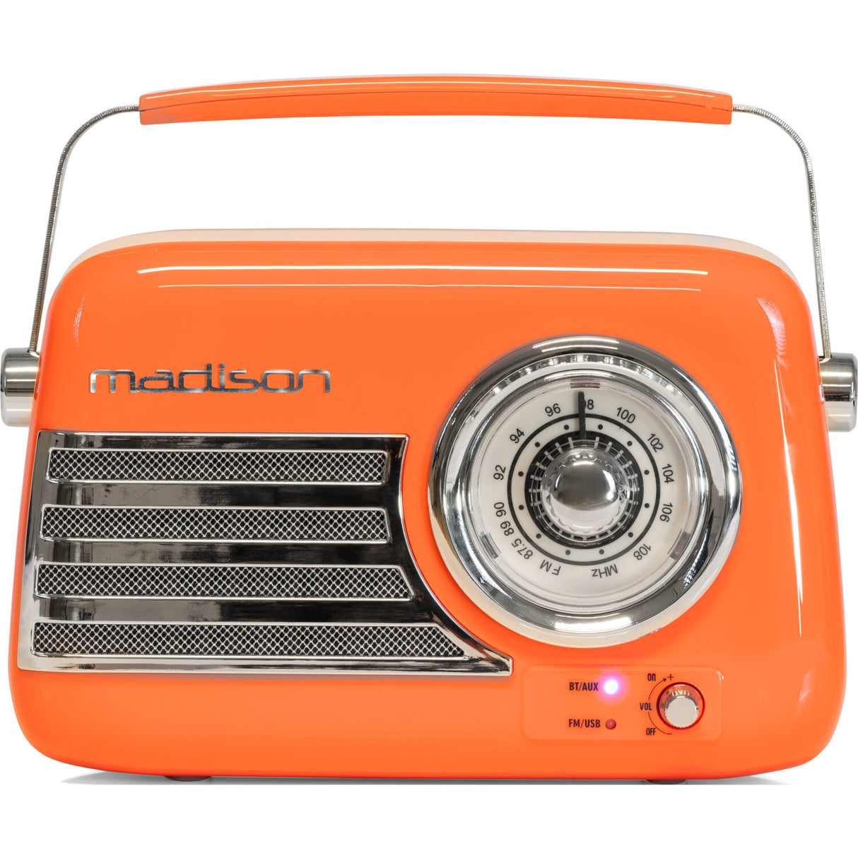 Madison Retro Radio m. Bluetooth og FM (Orange)