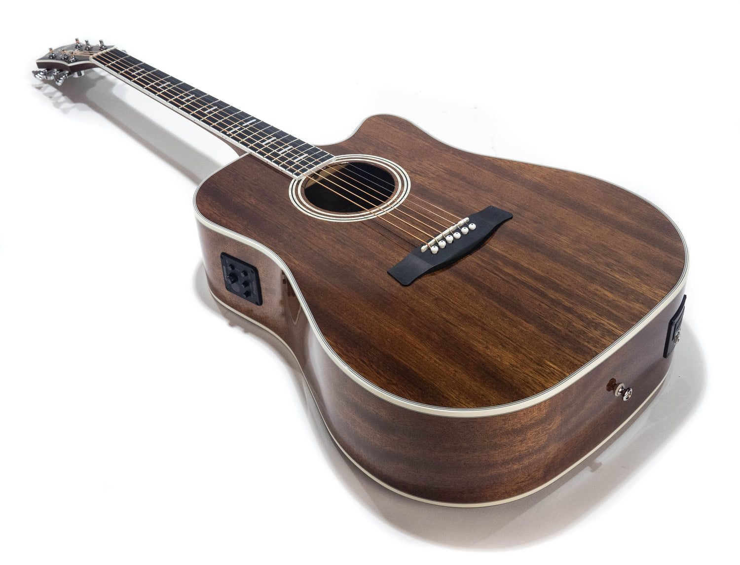 Hagstrom Mora Dreadnaught CE Western Guitar (Mahogni)