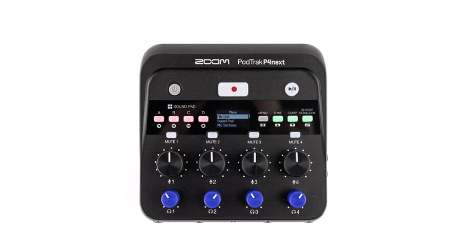 Zoom P4 PodTrak P4next Podcast Recorder