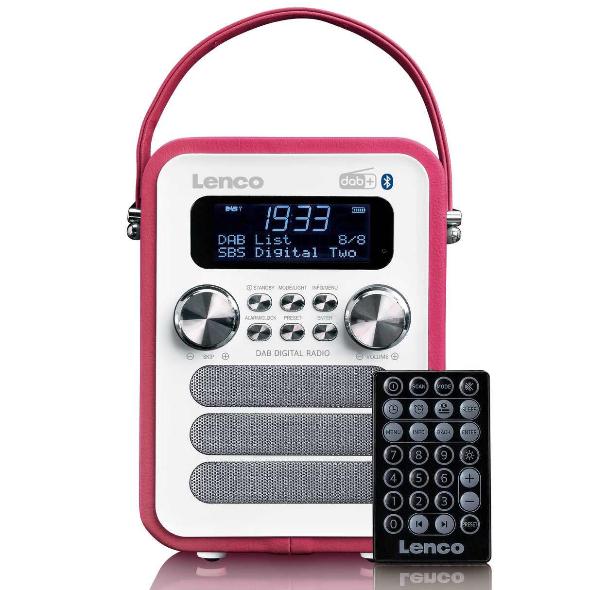 Lenco PDR-051 DAB+ Radio (Pink/Hvid)