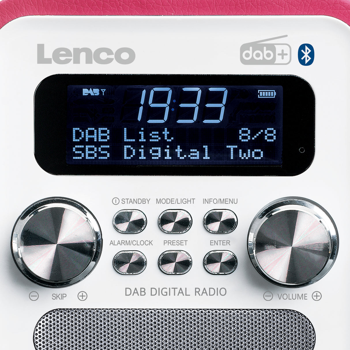 Lenco PDR-051 DAB+ Radio (Pink/Hvid)