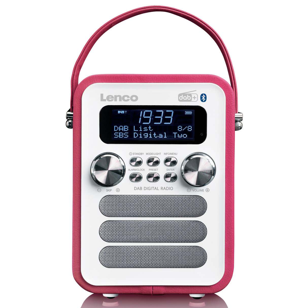 Lenco PDR-051 DAB+ Radio (Pink/Hvid)