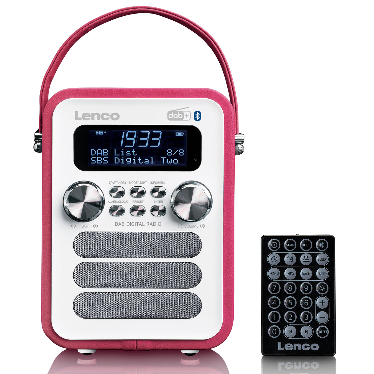 Lenco PDR-051 DAB+ Radio (Pink/Hvid)