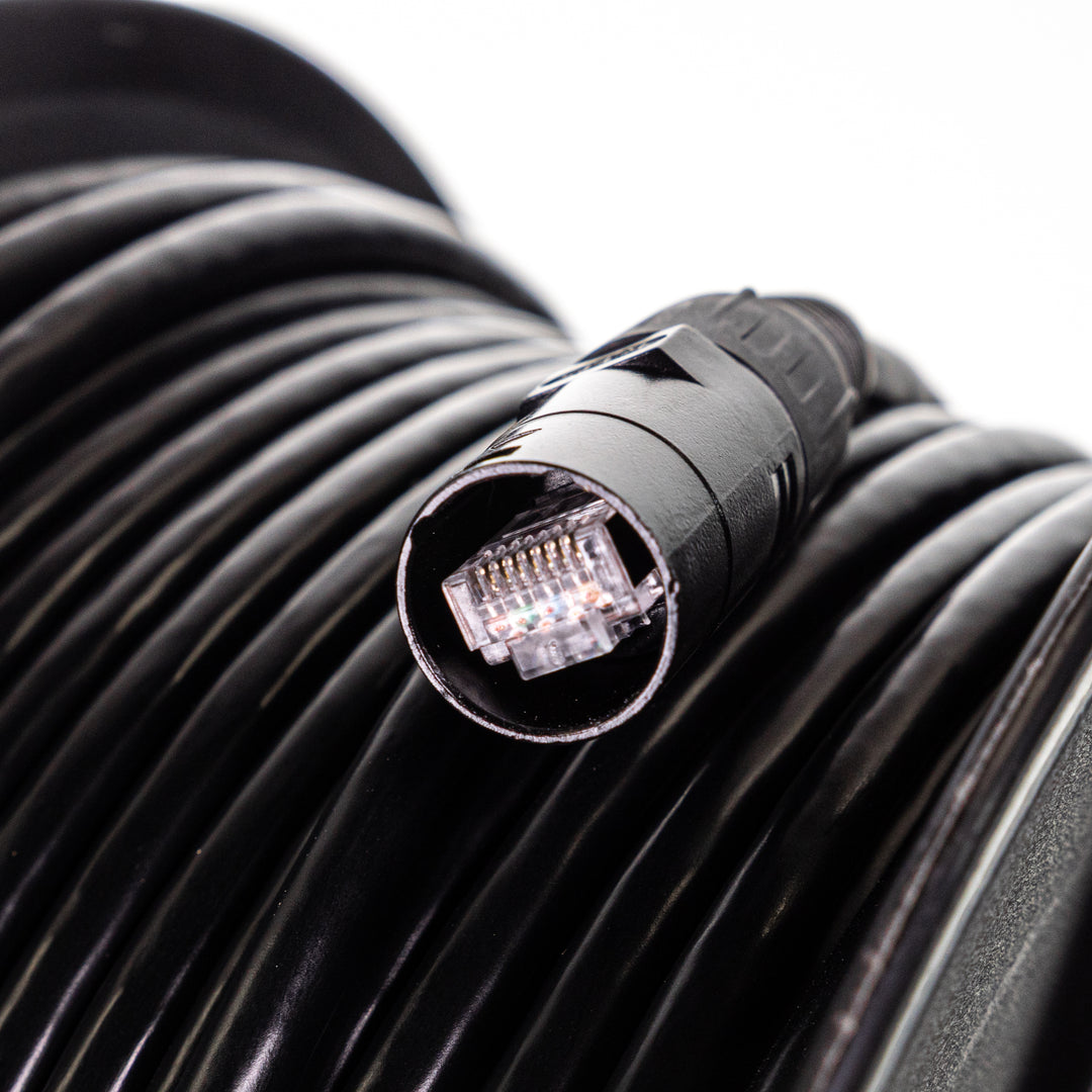 Perfex CAT7 kabeltromle (SORT) 75m