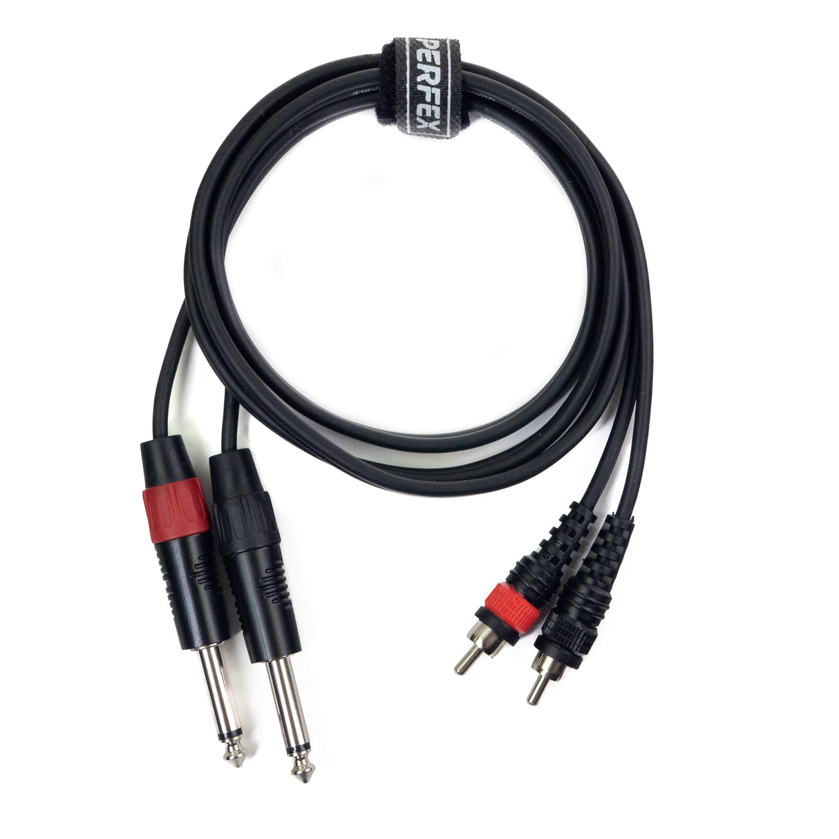 Perfex 2x Jack til 2x Phono RCA Kabel (1,3m)
