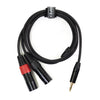 Perfex 2x XLR Han til 3,5mm Minijack Kabel (1,3m)
