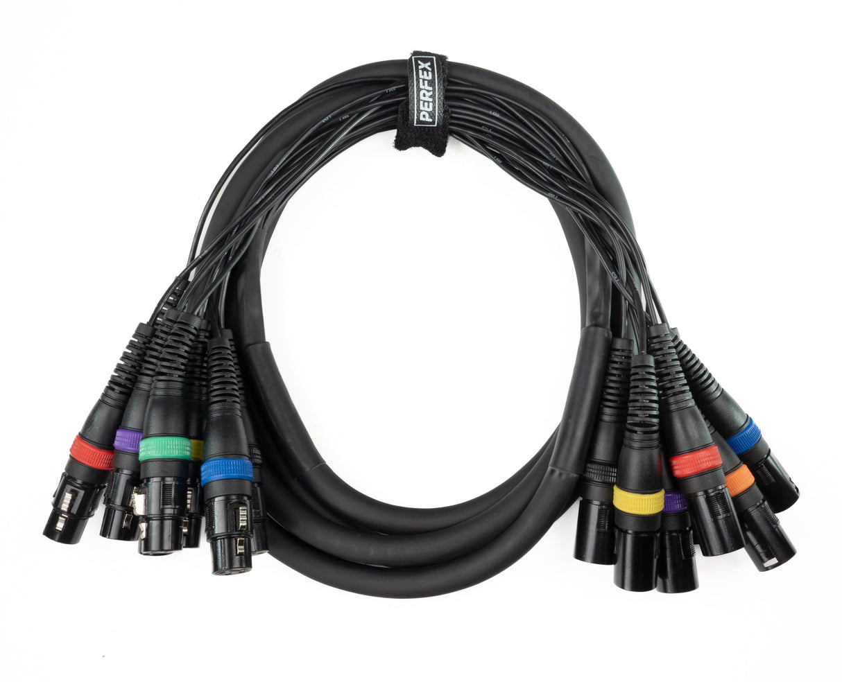Par-8 multicore XLR han to XLR hun (3m)