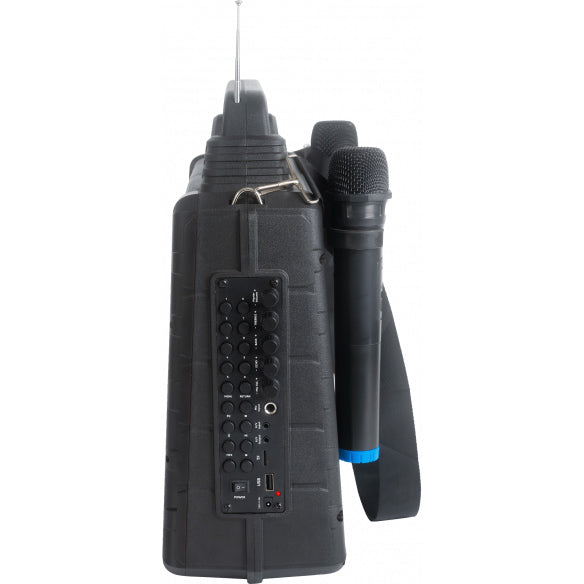 Transportabel Karaoke Anlæg m. Skærm og 2 Mikrofoner