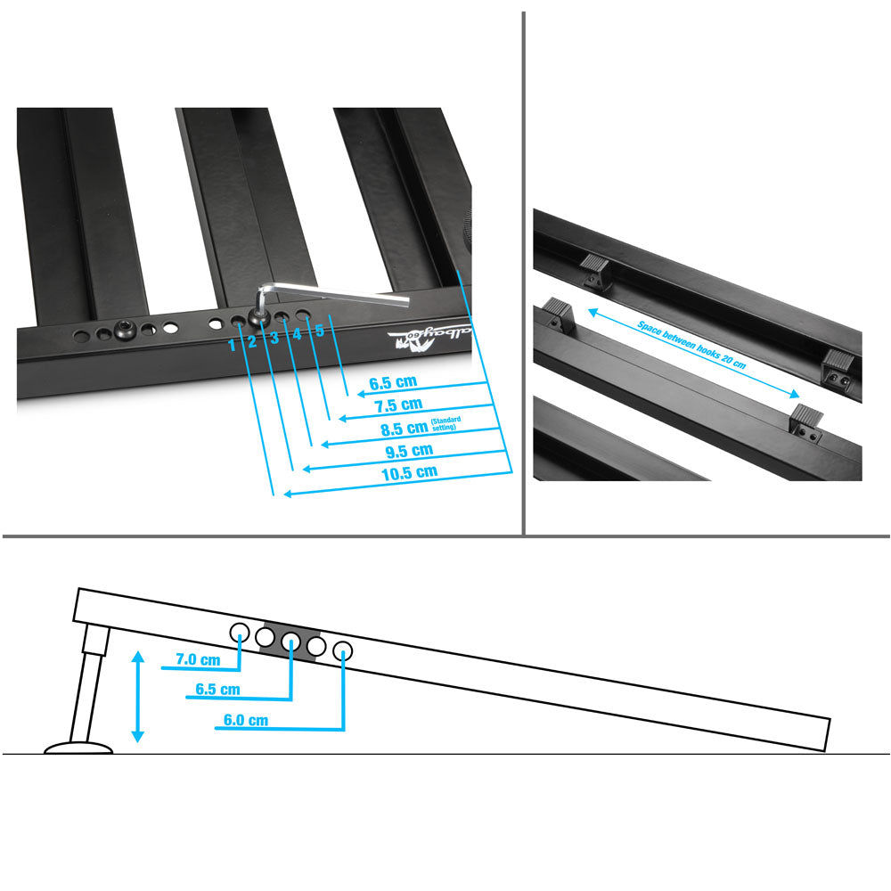 Palmer PEDALBAY® 60 - Letvægts, justerbart pedalboard med beskyttende softcase, 60 cm