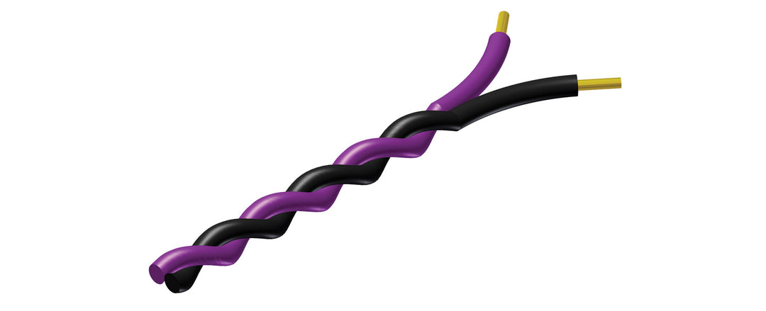 ProCab snoet kabel 2 x 0,5 mm² sort - Lilla 100 meter