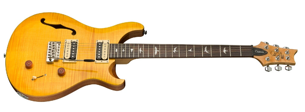 PRS SE Custom 22 Semi-Hollow El-guitar (Santana Yellow)