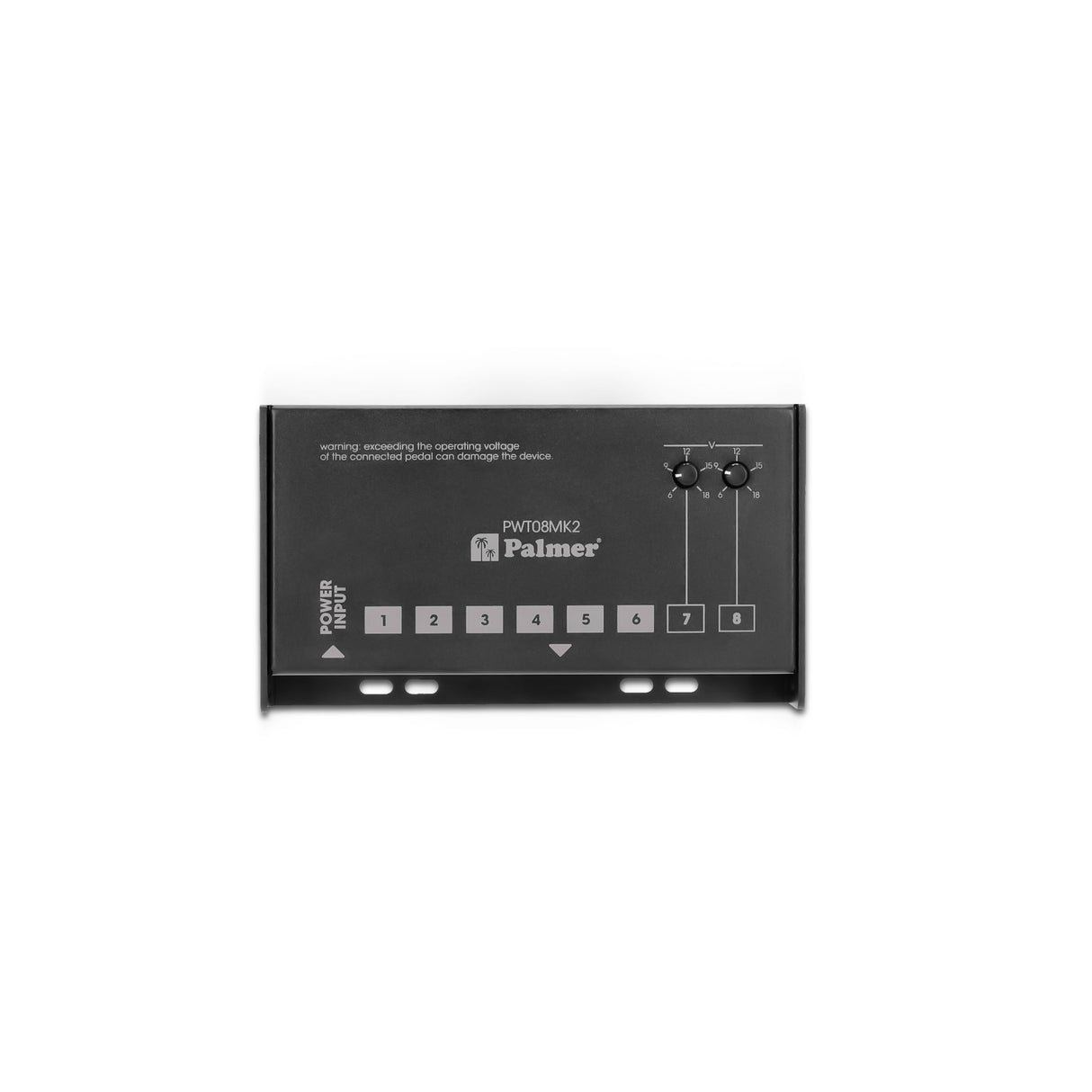 Palmer PWT 08 MK2 - Universel 8-udgangs pedalboard-strømforsyning