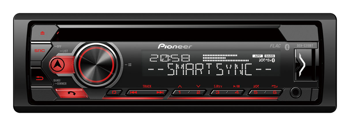 Pioneer DEH-S320BT 1-DIN Bilstereo m. Bluetooth