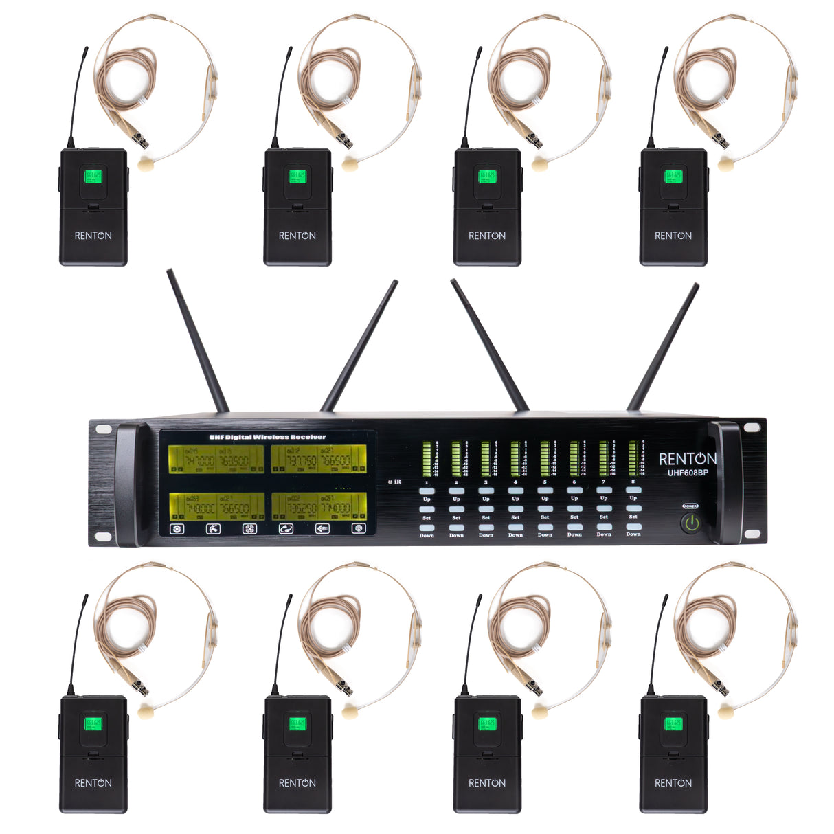 Renton Pro Trådløs Headset (8 kanaler)