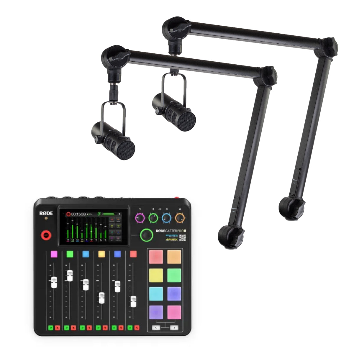RØDE Rødecaster Pro II Podcast Pakke (2 Personer)