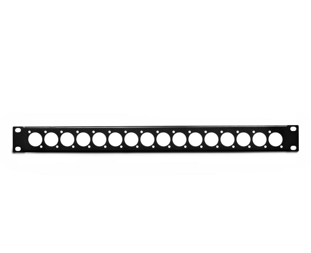 Perfex 19" med 16 D-slot punchout, 1U