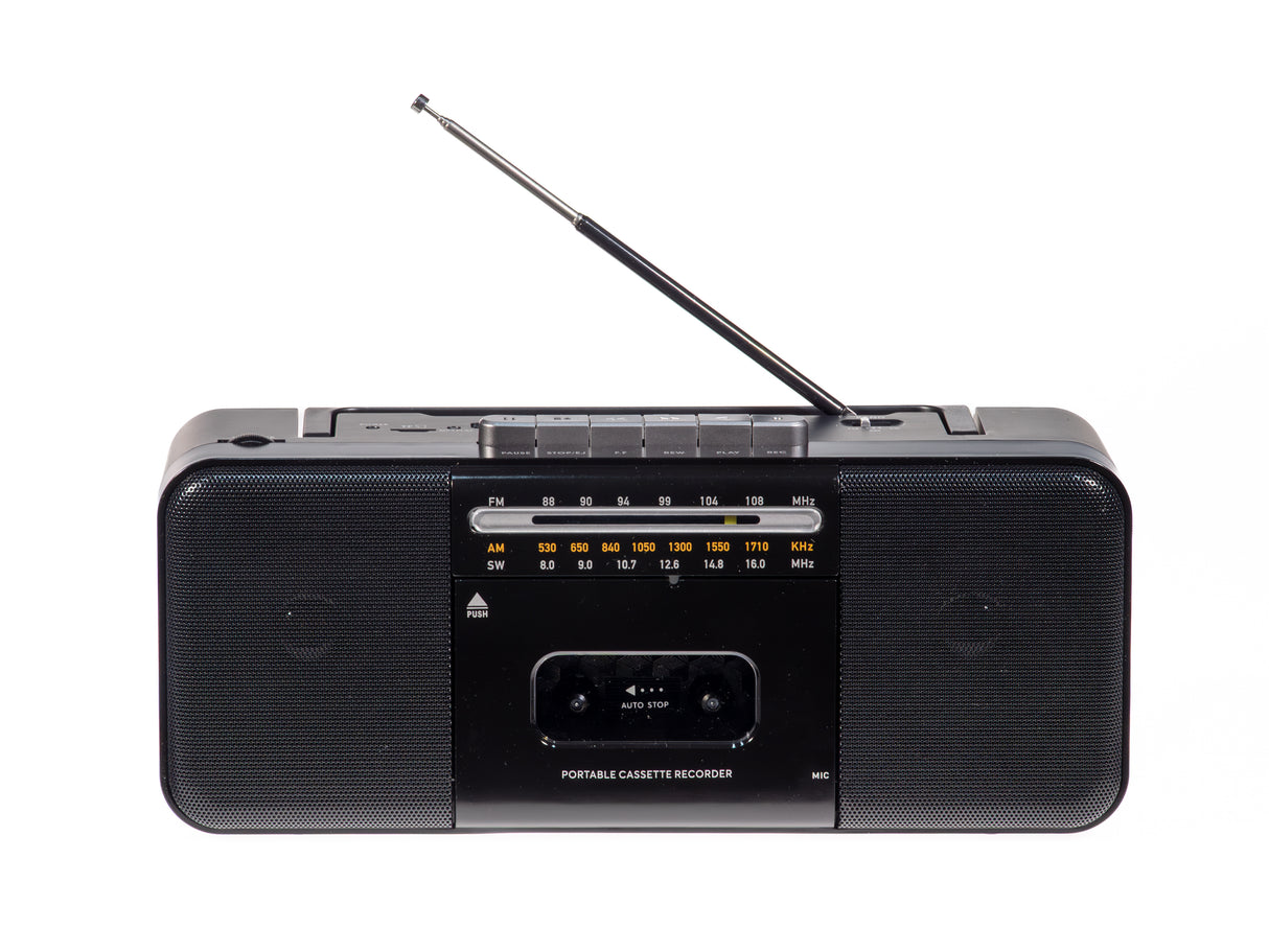Studio 57 - Kassetteafspiller m. FM & Bluetooth, Sort + Kassettebånd