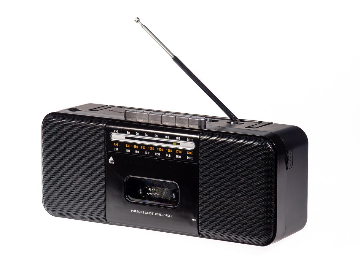 Studio 57 - Kassetteafspiller m. FM & Bluetooth, Sort + Kassettebånd