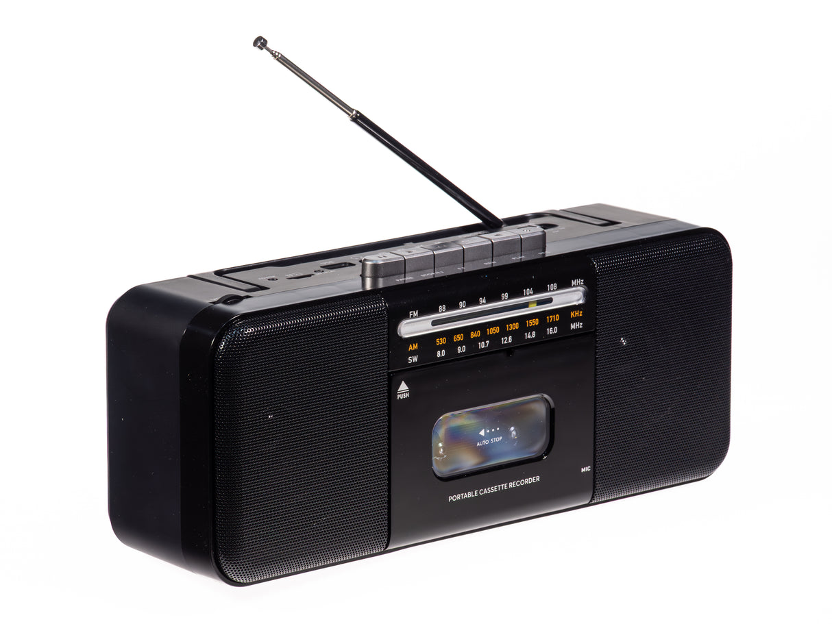 Studio 57 - Kassetteafspiller m. FM & Bluetooth, Sort + Kassettebånd