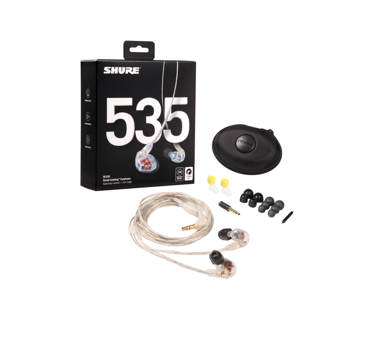 Shure SE535 In-Ear Høretelefoner (Clear)