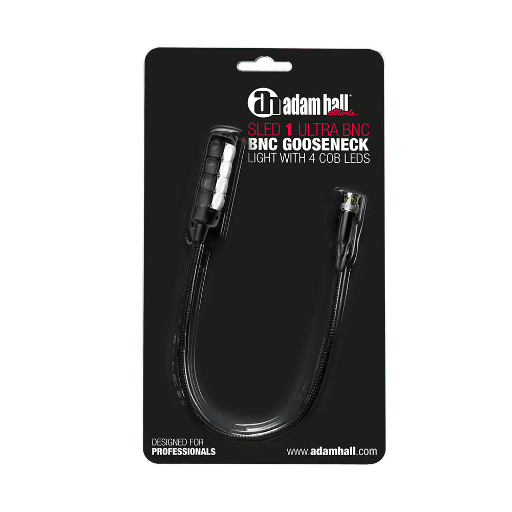 Adam Hall Stands SLED 1 ULTRA BNC - BNC svanehalslampe med 4 COB-LED'er