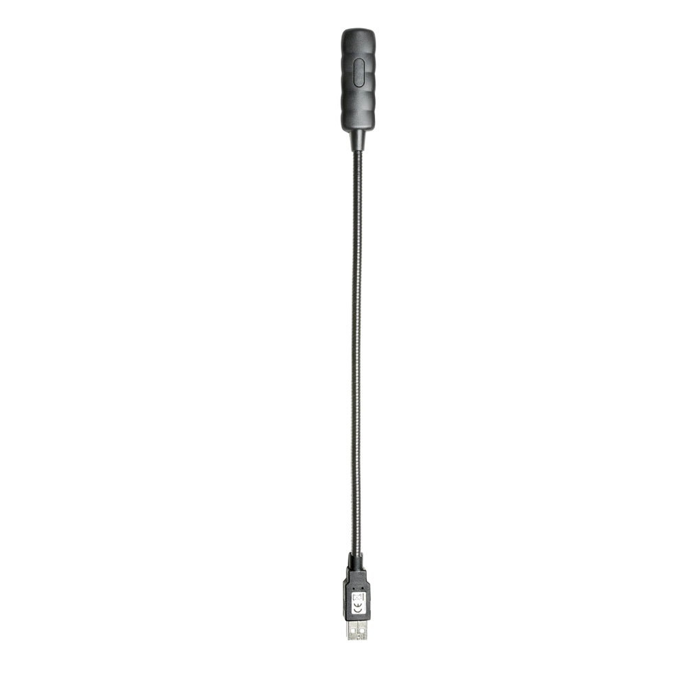 Adam Hall Stands SLED 1 ULTRA USB C - Svanehalslampe, USB-stik, 4 COB-LED’er og valgfrie farver