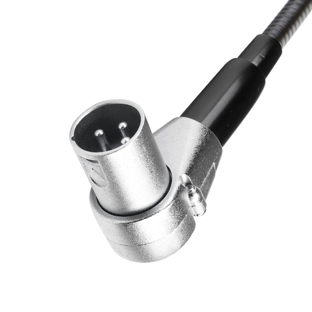 Adam Hall Stands SLED 1 ULTRA XLR 3 A - Vinklet 3-polet XLR-svanhalslampe med 4 COB-LED'er