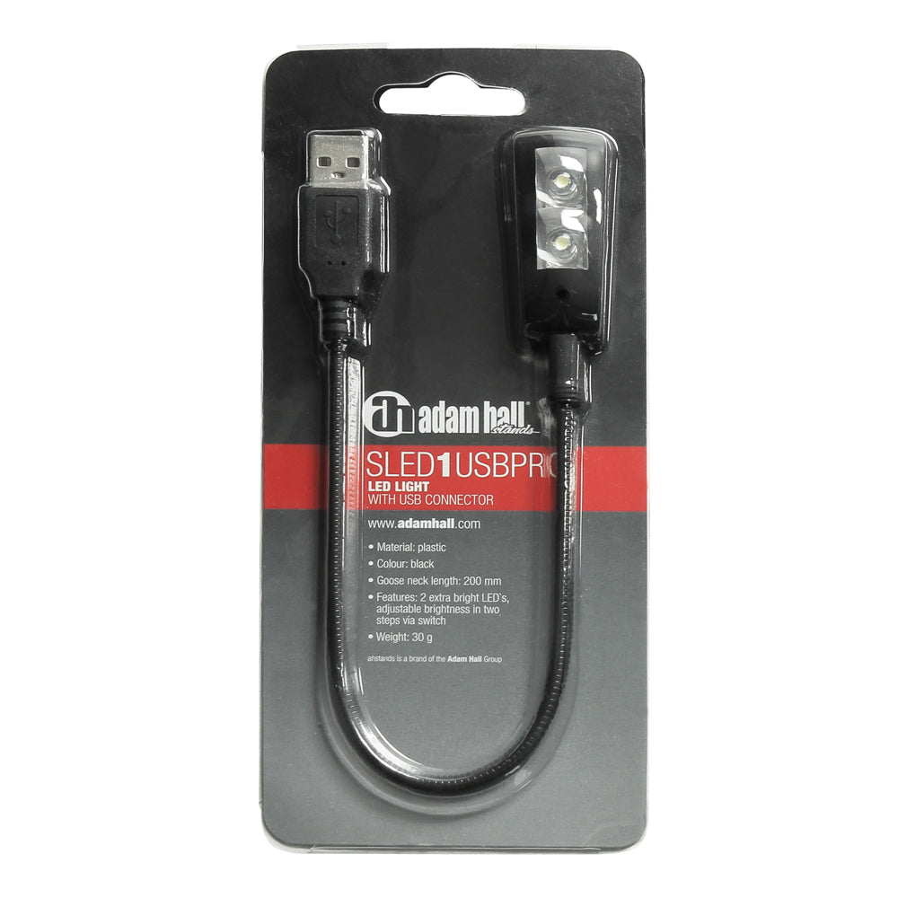 Adam Hall Stands SLED 1 USB PRO - USB-svanhalslampe med 2 LED’er