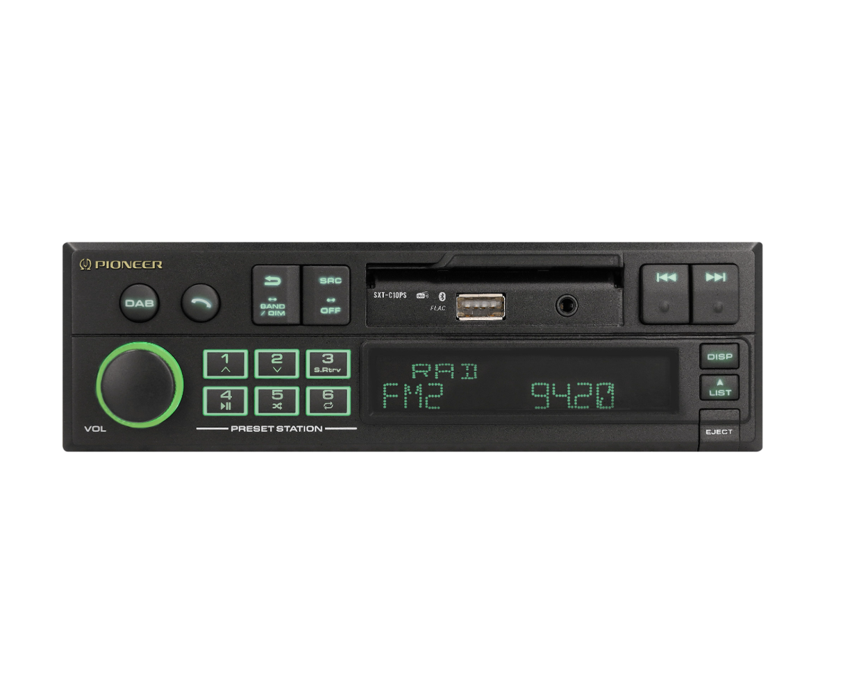 Pioneer SXT-C10PS Retro Bilradio m. DAB+ og Bluetooth