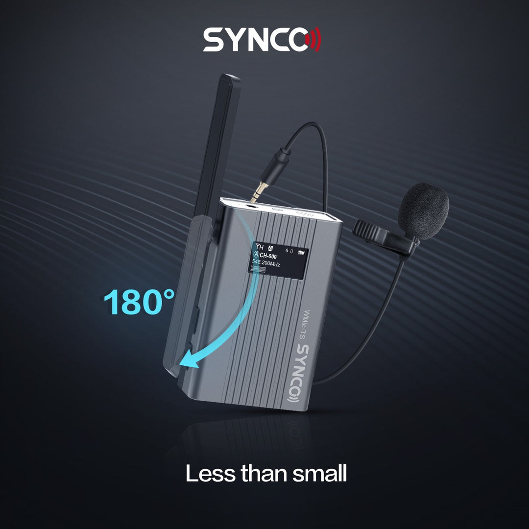 Synco trådløst mikrofonsæt 2 TX / 1 RX UHF 525 MHz-539.7 MHz