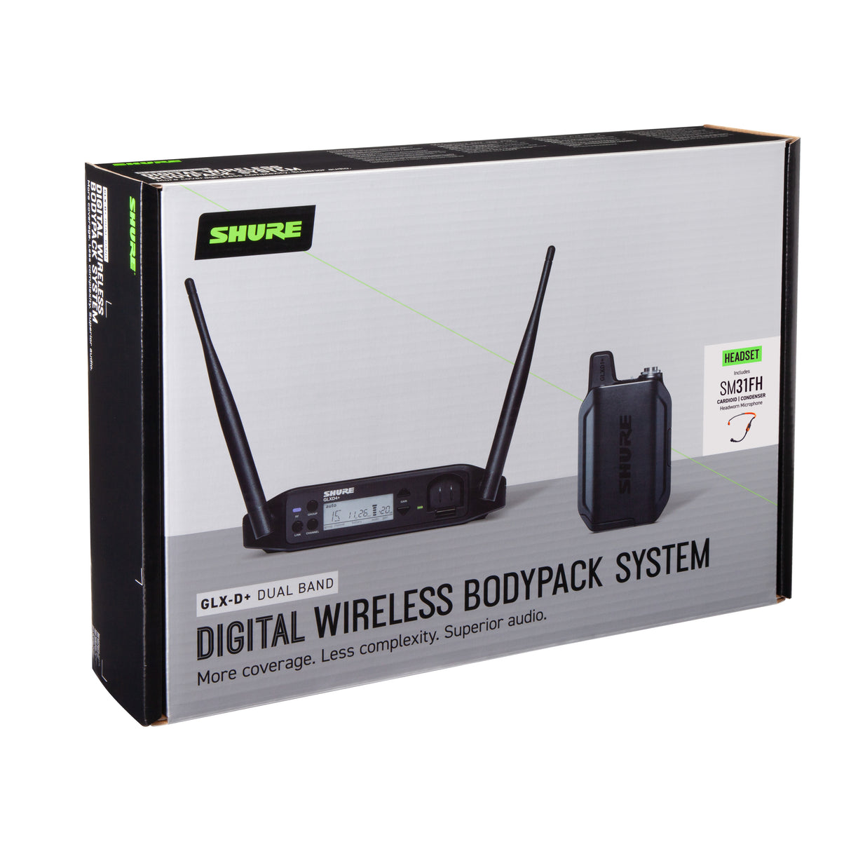 Shure GLXD14+ SM31 Trådløst Headset (2,4 + 5,8 GHz)