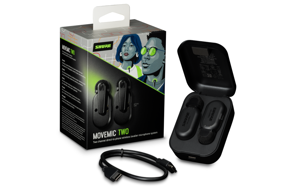 Shure MoveMic Two Bluetooth Mikrofon Sæt (2 Mikrofoner)