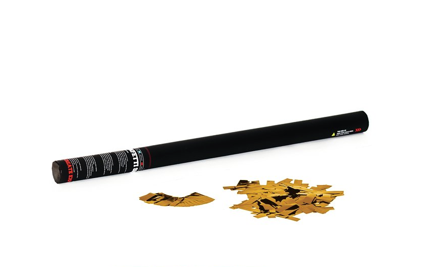Konfettirør Håndholdt (Guld, 80cm)