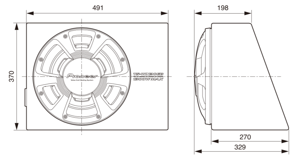 Pioneer TS-WX306B Subwoofer (12")