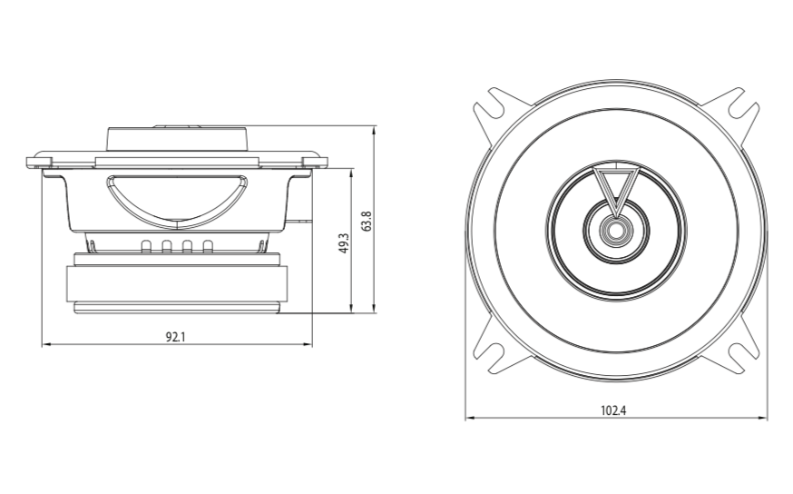JBL CLUB 422F Bilhøjttalersæt (10cm, 4")